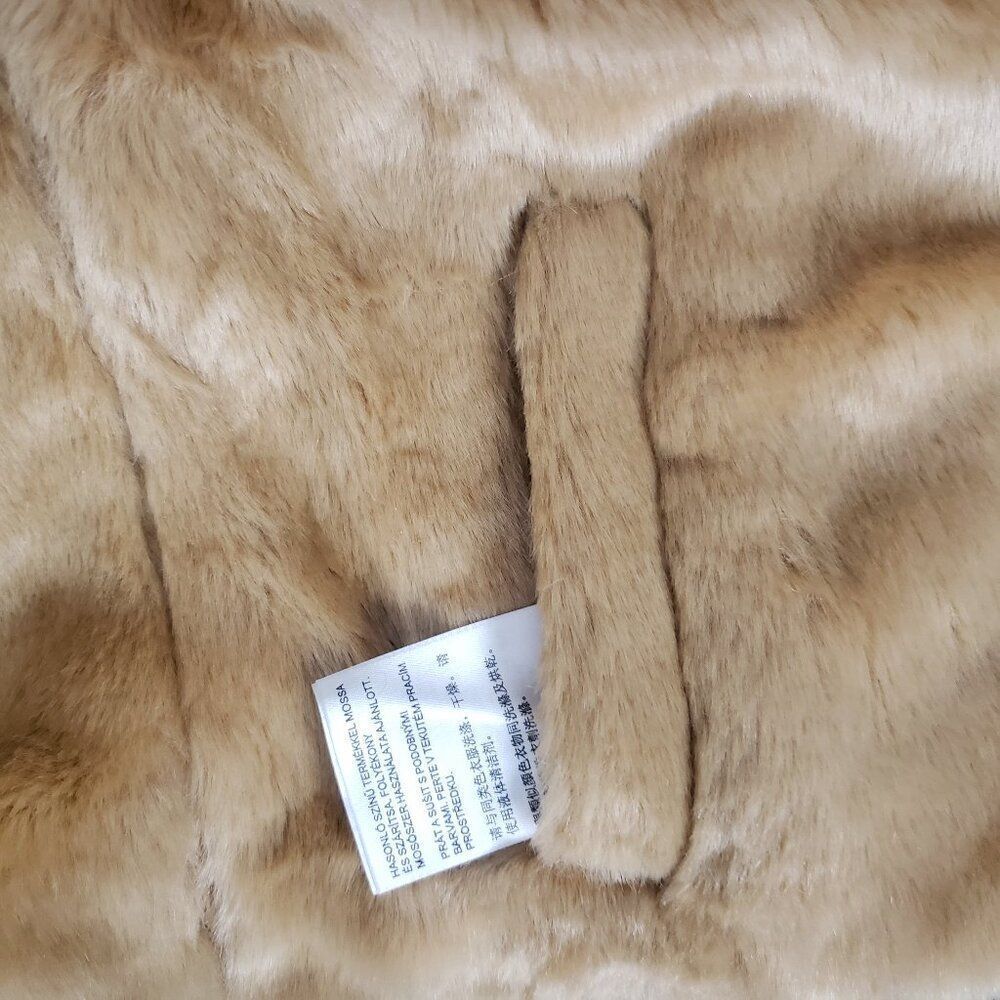 Levis Faux Fur Lined Denim Trucker Jean Jacket Size XS Oversized Anthro Blue - Picture 10 of 13